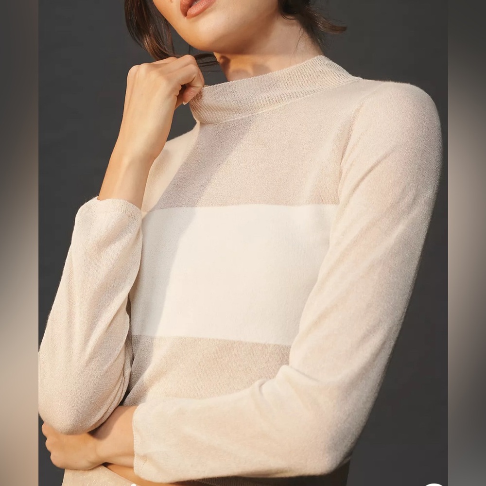 By Anthropologie Sheer Bandeau Sweater